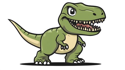 Naklejka premium Cute cartoon T-Rex dinosaur illustration.