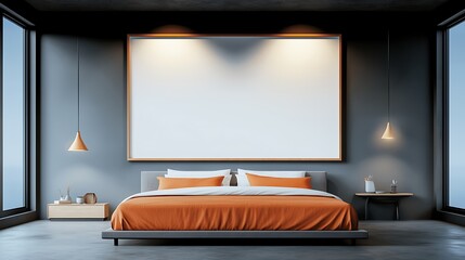 Modern bedroom design showcase stylish apartment interior photography minimalist space serene ambiance