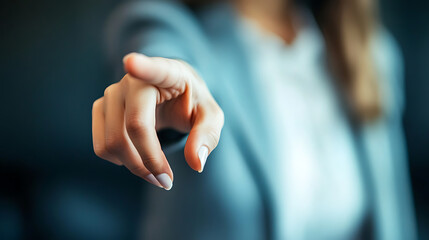 A businesswoman using hand gestures to emphasize a point during a strategy meeting 