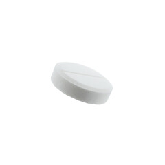 One antibiotic pill isolated on white. Medicinal treatment