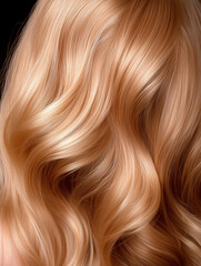 Fototapeta premium Blonde hair in motion, soft curls and natural shine, dynamic and stylish beauty shot