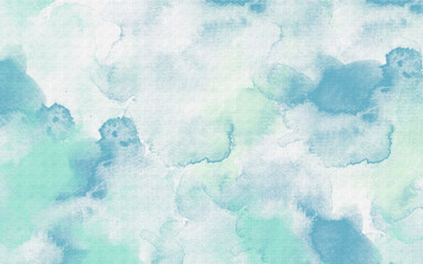 Soft blue  watercolor with dreamy abstract texture