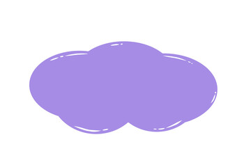 Doodle cute clouds creative weather simple cotton hand-drawn illustration that can be use for social media, sticker, wallpaper, e.t.c with purple color