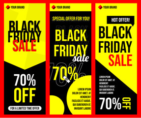 black friday sale promotion x banner design with striking colors, good for your company promotion design