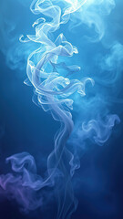 Ethereal smoke vortex swirls in a mesmerizing dance across a glowing abstract background, swirling smoke, eerie mist, ethereal glow, hazy vision