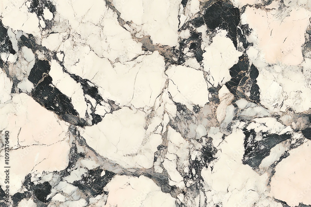 Poster A close-up view of a marble texture showcasing intricate patterns and colors.