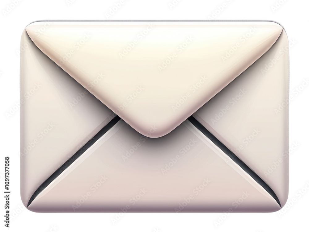 Aufkleber envelope icon representing email communication and messaging isolated on transparent background