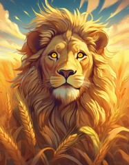 Fototapeta premium portrait of a lion