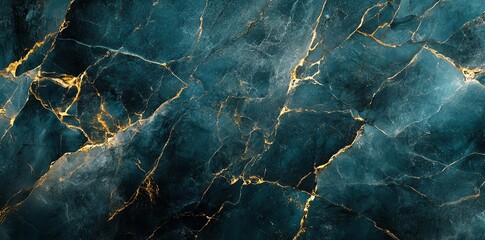 A textured surface of dark stone with golden veins, ideal for backgrounds or designs.