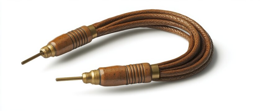 High quality audio cable with braided design and metal connectors