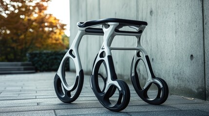 A walking aid designed by bioengineers and industrial designers to meet the needs and comfort of users.