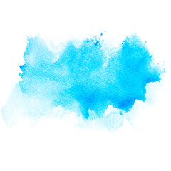 blue watercolor isolated on white