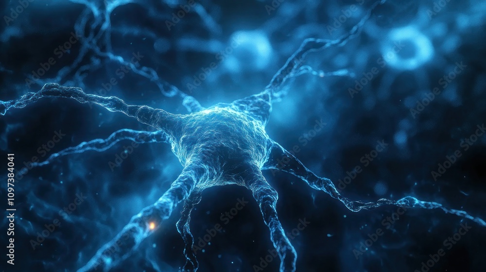 Poster in a study of electrical signaling in nerve cells, biophysicists are recording data from experiments