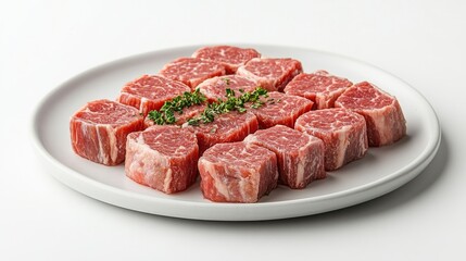Fototapeta premium Succulent raw beef portions perfect for gourmet