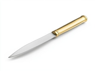 Elegant letter opener with sleek blade and golden handle