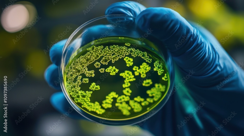 Poster scientists are designing a bioprocess system that can break down industrial waste. using genetically