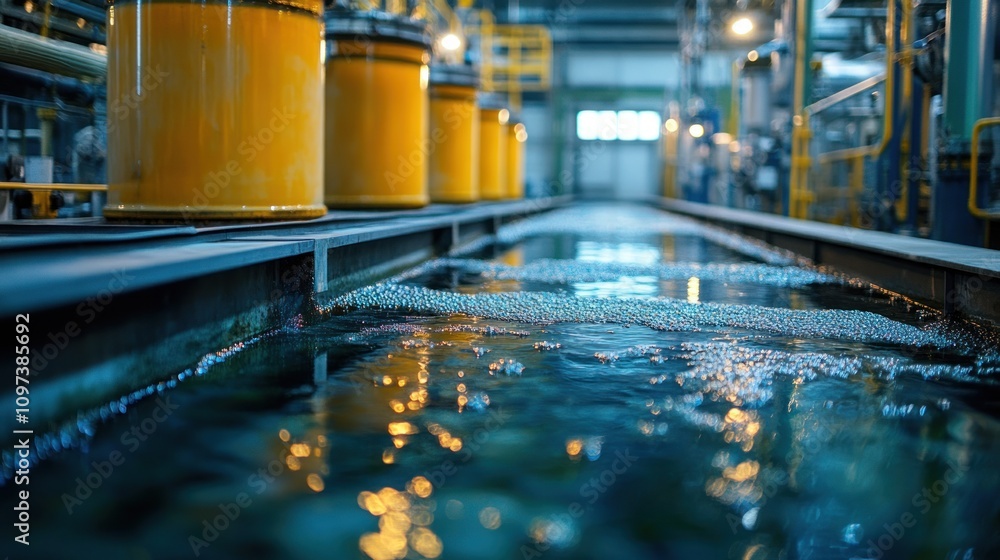 Poster scientists are designing a bioprocess system that can break down industrial waste. using genetically