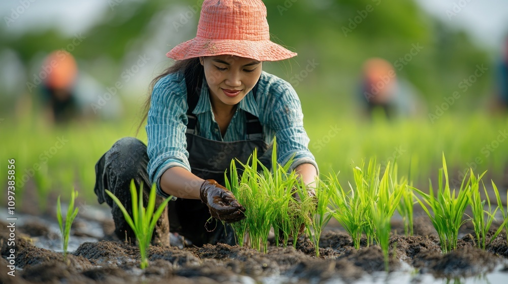 Aufkleber scientists are experimenting with crispr technology to improve rice breeding to increase yield and d