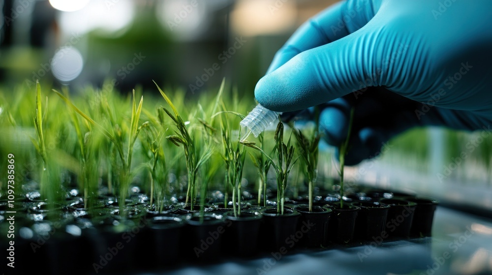 Poster scientists are experimenting with crispr technology to improve rice breeding to increase yield and d
