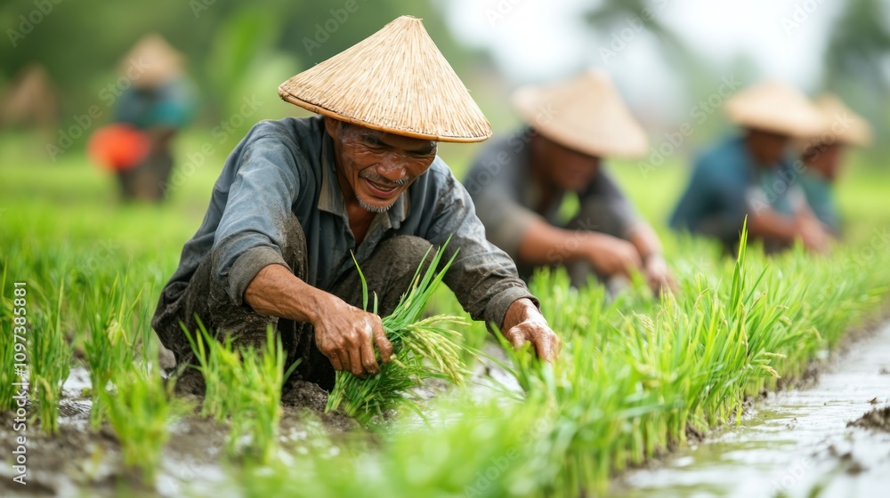 Poster scientists are experimenting with crispr technology to improve rice breeding to increase yield and d