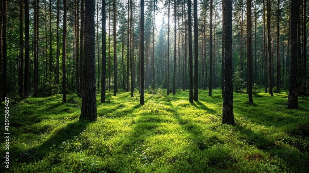 Poster scientists are using simulations of forest ecosystems to study environmental change.