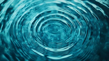Teal Water Ripple Abstract Background