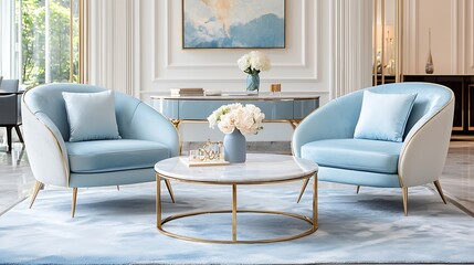 Elegant living room design featuring frame mockup modern space interior decoration cozy ambiance contemporary style