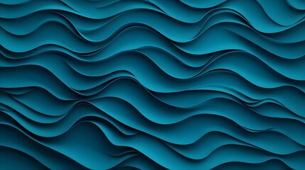 Teal Wave Abstract Background