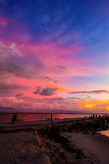Obraz premium Colorful Sunrise, Jetty Park, Fort Pierce, Florida