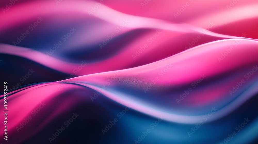 Poster colorful flowing waves of fabric creating a mesmerizing abstract visual effect