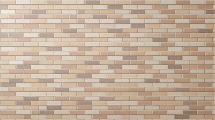 Obraz premium Classic ceramic brick tile wall with a mix of earthy tones and neutral shades, home, interior, , tile, neutral