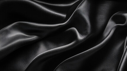 Obraz premium black silk fabric background