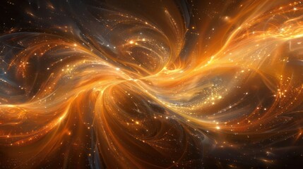 Obraz premium A vibrant abstract representation of cosmic energy and movement in space.