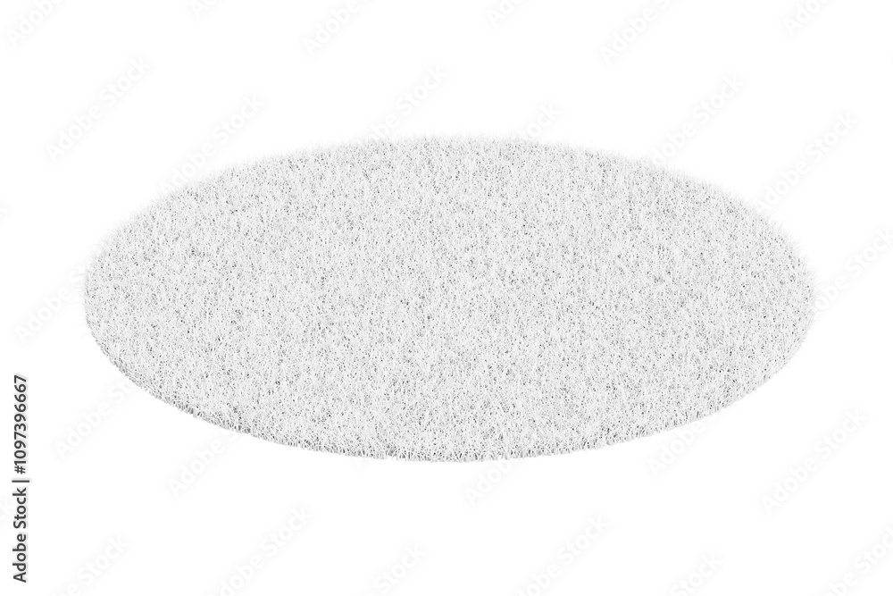 Poster Patch of White Grass Mockup. 3d Rendering