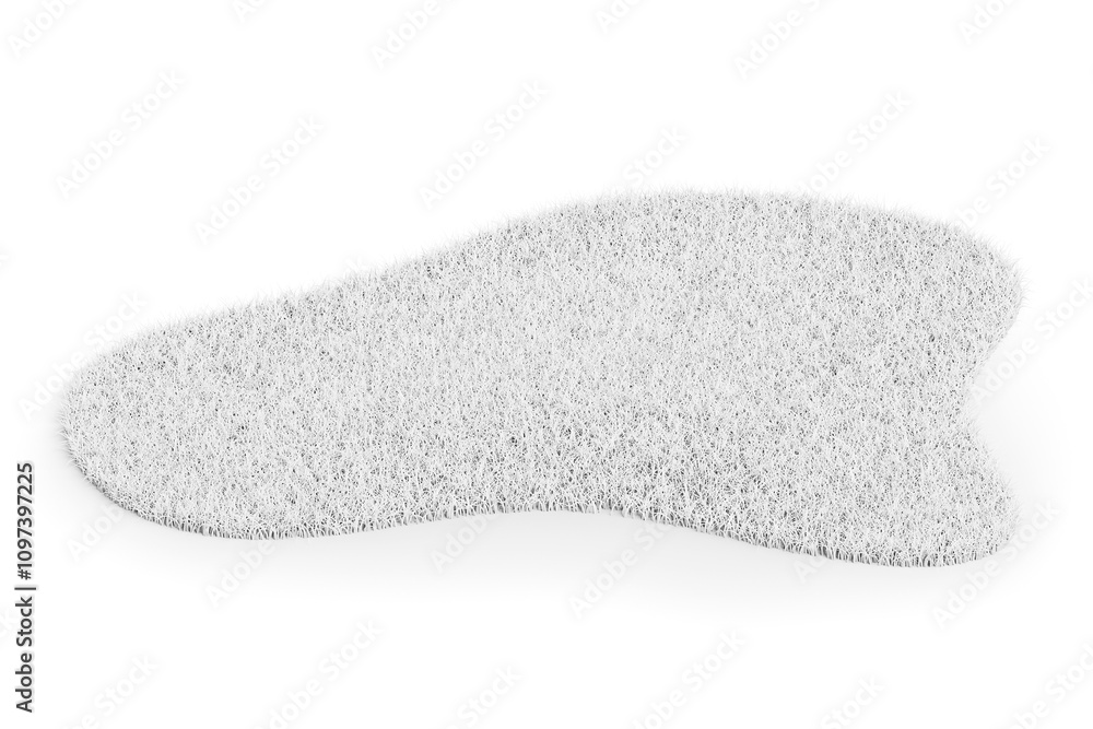 Poster Patch of White Grass Mockup. 3d Rendering