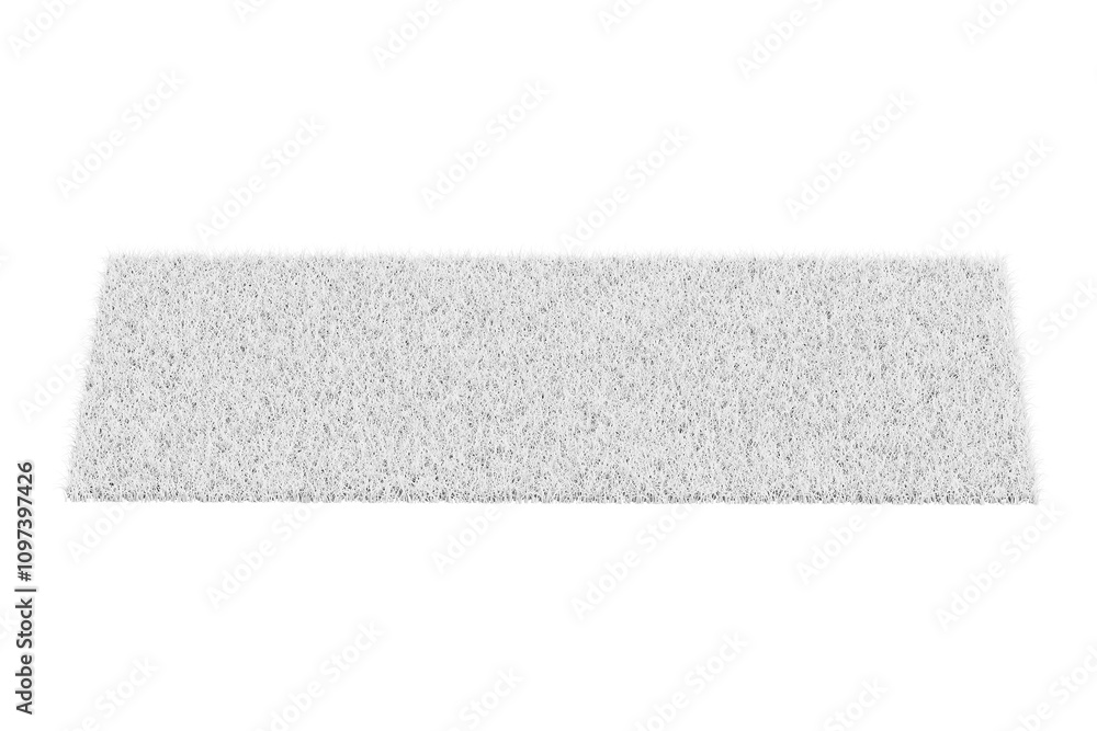 Poster Patch of White Grass Mockup. 3d Rendering