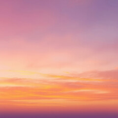 Obraz premium Deeply colored watercolor-style sunset sky with warm orange tones and cool purple undertones, gradient sky, sunset sky, nature scene