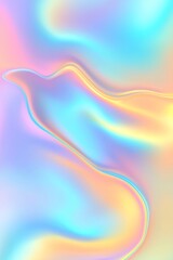 Obraz premium Surreal Digital Abstract Background with Flowing Colors and Light Waves in Soft Pastel Shades