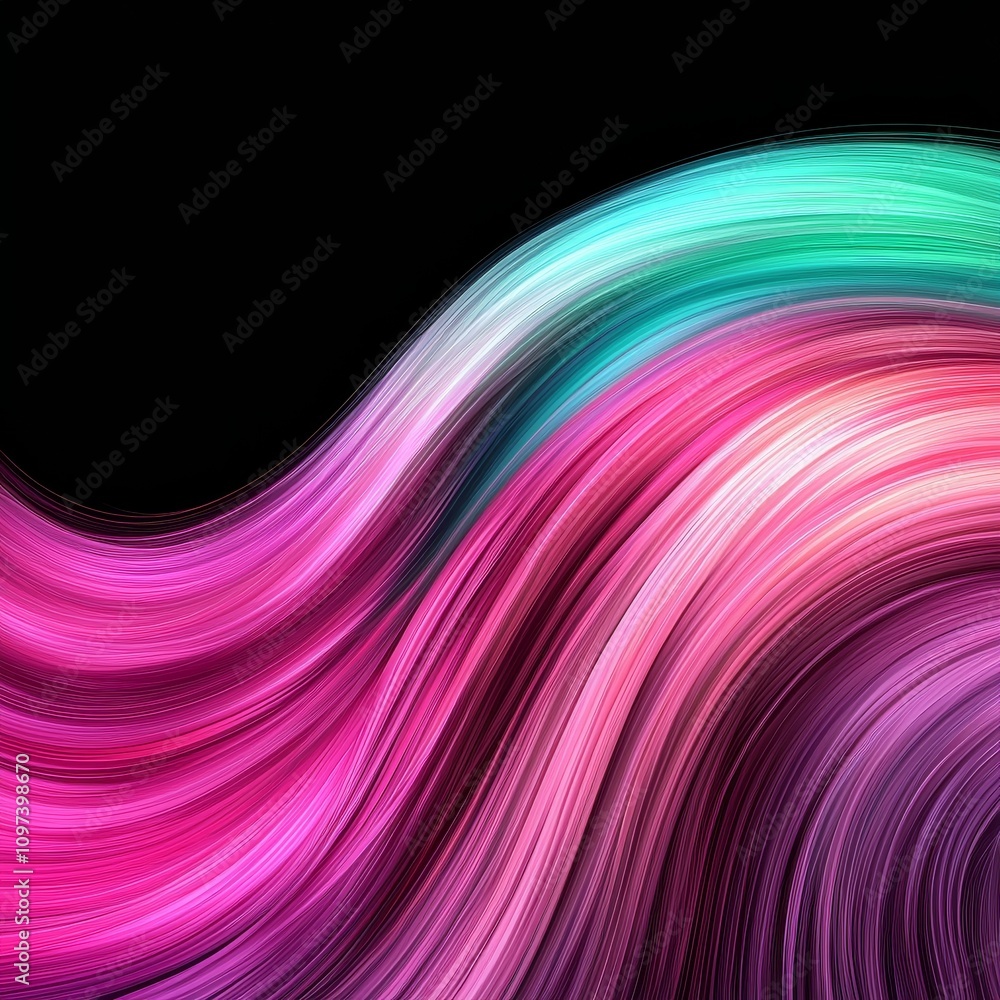 Poster bold abstract design featuring flowing gradient colors in vibrant swirls and dynamic shapes for crea