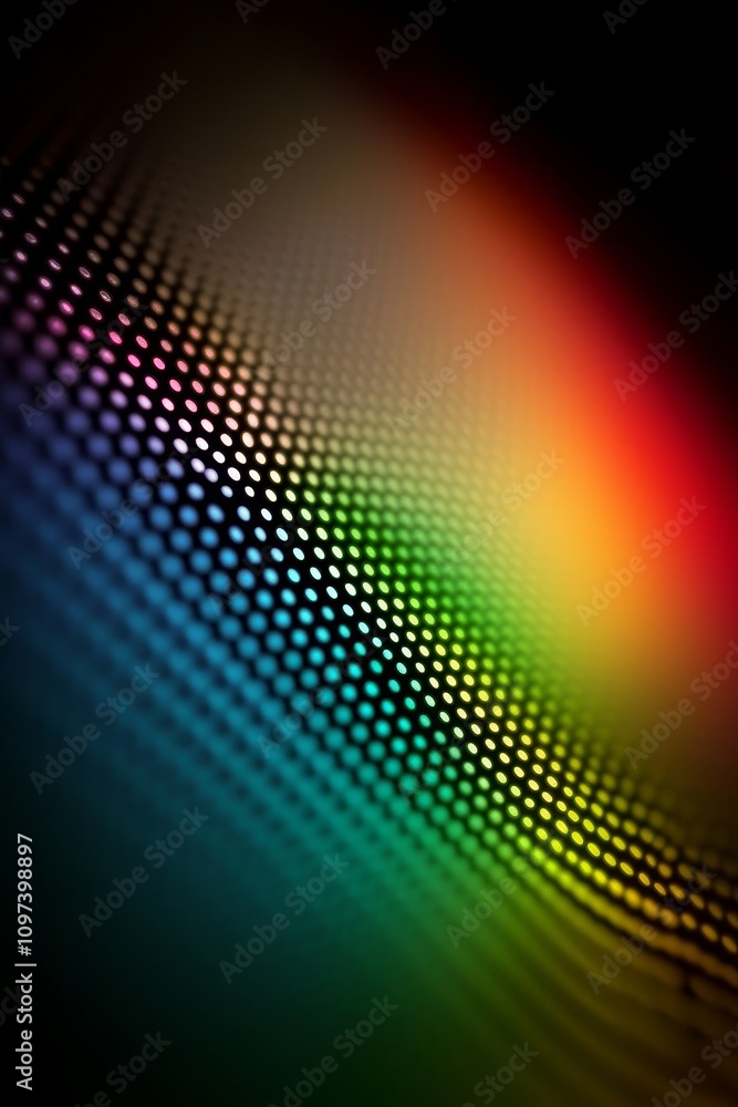 Aufkleber vibrant abstract digital spectrum with gradient glow on dark background