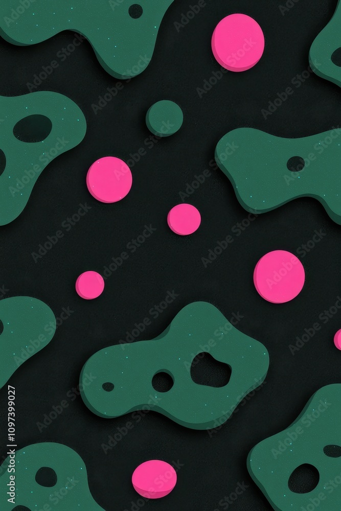 Poster abstract neon inspired gradient design with dynamic shapes and vibrant colors for creative projects 