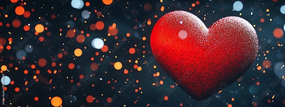 Aufkleber heart shape with colorful bokeh background