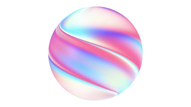 Abstract circle shape chrome gradient background featuring soft color hues with flowing, metallic-like textures. AI chat like background animation.