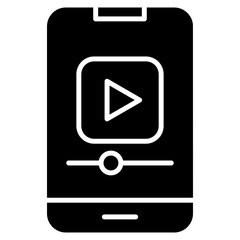Online Video  Icon Element For Design