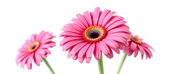 pink gerber flower isolated on white