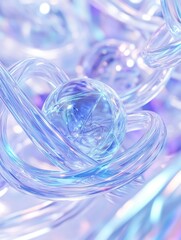 Luminous Globes: Translucent Sculptures in a Mesmerizing Abstract Background