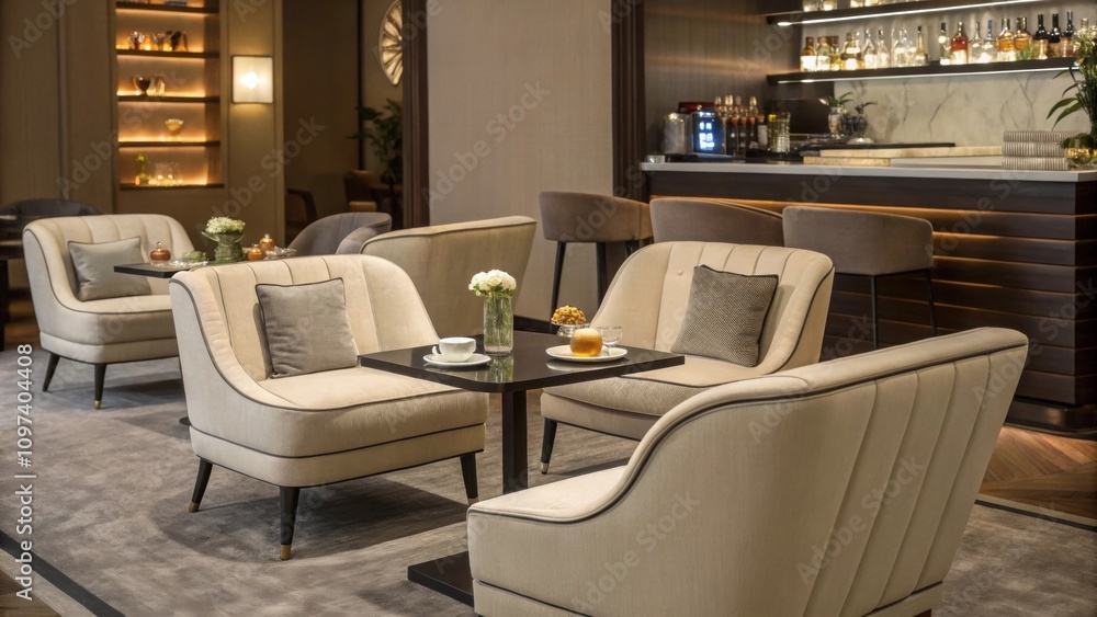 Poster soft upholstered seating complements the modern aesthetic inviting relaxation while enjoying crafted