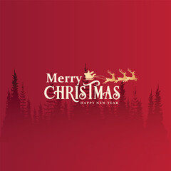 Santa Merry Christmas and happy New Year Wishes Vector Design