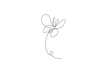 Continuous Line art of beautiful Butterfly drawing, vector design concept