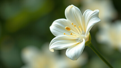 Selective focus on ylang ylang flower with soft petals, Fragrant, Close-up, Flower, Yellow, Botanical